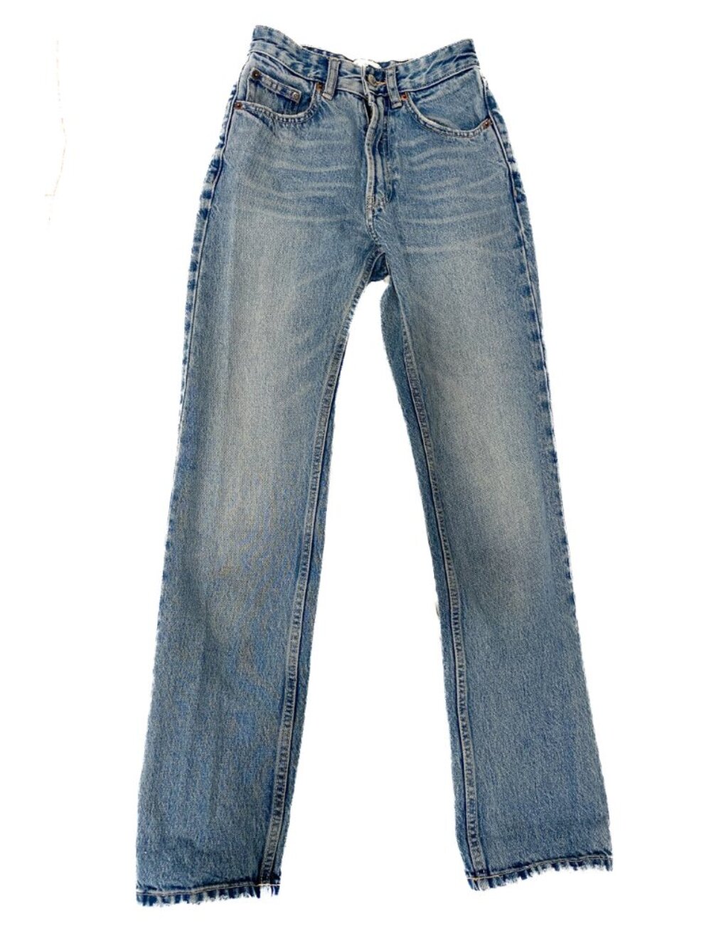 Zara Medium Wash Straight Leg Jeans Size 0